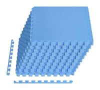 vidaXL Tappetino per piscina 40 pcs Blu 14,4 m² Schiuma EVA, Tappeto da esterno, rettangolare, moderno, resistente, anti-scivolo, per spa, impermeabile