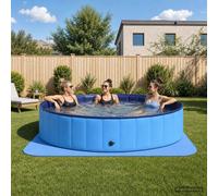 vidaXL Tappetino per piscina 49 pz Ø 408 cm Rotondo Schiuma EVA Blu