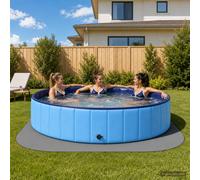 vidaXL Tappetino per piscina, 49 pezzi, Ø 408 cm, rotondo, schiuma EVA, grigio