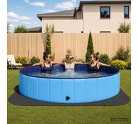 vidaXL Tappetino per piscina 49 pz Ø 408 cm Rotondo Schiuma EVA Nero