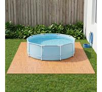 vidaXL Tappetino da piscina 50 pezzi legno 18 m² schiuma EVA, tappetino moderno rettangolare per piscina, schiuma antiscivolo, resistente all'acqua, ideale per esterni