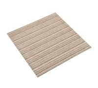 vidaXL Tappeto 20 pcs Beige Striato 50 x 50 cm 100% Polipropilene