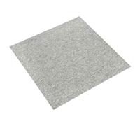 vidaXL Tappeto 20 pezzi, grigio chiaro, 50 x 50 cm, 100% polipropilene, piastrelle in moquette moderne, pavimenti interni durevoli, modulari antiscivolo, decorazione di camere con motivi