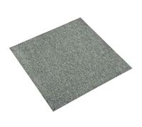 vidaXL Tappeto 20 pezzi, verde 50 x 50 cm, 100% polipropilene, piastrelle in moquette moderne, pavimenti interni durevoli, modulari antiscivolo, decorazione per camere con motivi, facile installazione