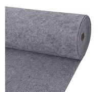 vidaXL Tappeto a Coste per Eventi Elegante Pratico Pelo Corto Corsia Moquette Passatoia Protezione Pavimenti 1,2x10 m Grigio in Tessuto