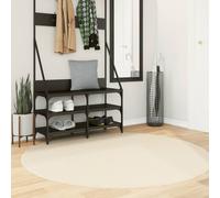 vidaXL Tappeto a Pelo Corto HUARTE Morbido e Lavabile Crema Ø 160 cm