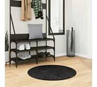 vidaXL Tappeto a Pelo Corto HUARTE Morbido e Lavabile Nero Ø 80 cm
