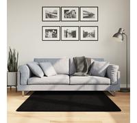 vidaXL Tappeto a Pelo Corto HUARTE Morbido e Lavabile Nero 120x120cm