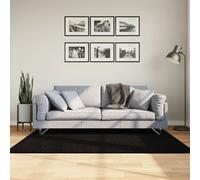 vidaXL Tappeto a Pelo Corto HUARTE Morbido e Lavabile Nero 120x170cm