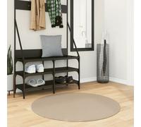 vidaXL Tappeto a Pelo Corto HUARTE Morbido e Lavabile Sabbia Ø 100 cm