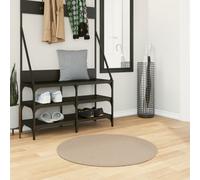 vidaXL Tappeto a Pelo Corto HUARTE Morbido e Lavabile Sabbia Ø 80 cm