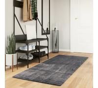 vidaXL Tappeto a Pelo Corto HUARTE Morbido Lavabile Antracite 80x200cm