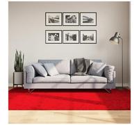 VIDAXL - Tappeto A Pelo Corto Morbido E Lavabile Rosso 160x230 Cm