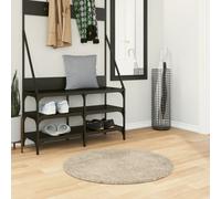 vidaXL Tappeto a Pelo Lucido Lungo ISTAN Effetto Beige Ø 80 cm