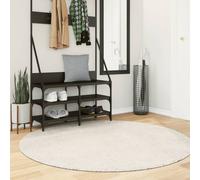 vidaXL Tappeto a Pelo Lucido Lungo ISTAN Effetto Crema Ø 160 cm