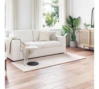 vidaXL Tappeto antiscivolo in sintetica di coniglio OLITE Crema