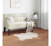 vidaXL Tappeto antiscivolo in sintetica di coniglio OLITE Crema