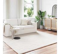 vidaXL Tappeto antiscivolo in sintetica di coniglio OLITE Crema