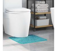 vidaXL Tappeto Antiscivolo per Bagno con Taglio per Toilette Turchese