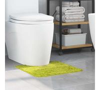 vidaXL Tappeto Antiscivolo per Bagno con Taglio per Toilette Verde PP