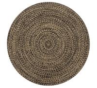 vidaXL Tappeto Artigianale in Juta Nero e Naturale 150 cm