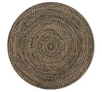 vidaXL Tappeto Artigianale in Juta Nero e Naturale 90 cm
