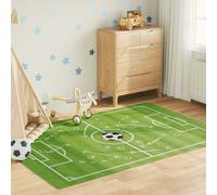 vidaXL Tappeto Bambini Verde 160x230 Campo Calcio Lavabile Antiscivolo