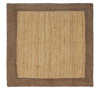 vidaXL Tappeto da Area Grigio 120 x 120 cm Juta