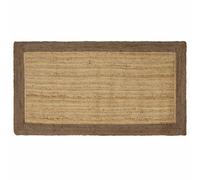 vidaXL Tappeti per area Grigio 80 x 150 cm Juta, Tappeto per Soggiorno, Decorazione in Juta Beige fatta a mano, Stile e Comfort per la tua Casa