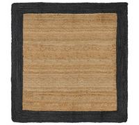 vidaXL Tappeto da Area Grigio Scuro 120 x 120 cm Juta