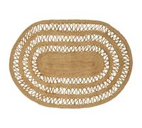 vidaXL Tappeto marrone 100 x 152 cm iuta, tappeto in iuta bohemien, tappeto intrecciato per soggiorno, accento elegante al pavimento, opaco eco-responsabile, arredamento pratico per la casa