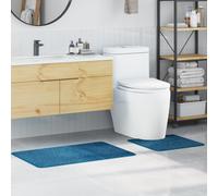 vidaXL Tappeto da bagno 2 pcs Blu 50 x 50 cm Polipropilene