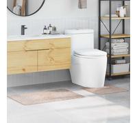 vidaXL Tappeto da bagno 2 pcs Crema 50 x 50 cm Polipropilene