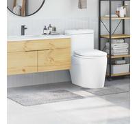 vidaXL Tappeto da bagno 2 pcs Grigio 50 x 50 cm Polipropilene