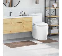vidaXL Tappeto da bagno 2 pcs Marrone 50 x 50 cm Polipropilene