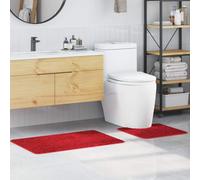 vidaXL Tappeto da bagno 2 pcs Rosso 50 x 50 cm Polipropilene