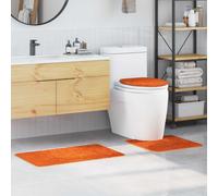 vidaXL Tappeto da bagno 3 pcs Arancione 50 x 50 cm Polipropilene