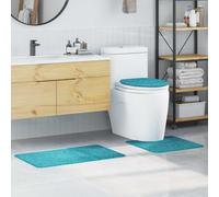 vidaXL Tappeto da bagno 3 pcs Turchese 50 x 50 cm Polipropilene