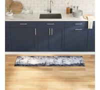 vidaXL Tappeto da Cucina Grigio 150 x 45 cm Velluto