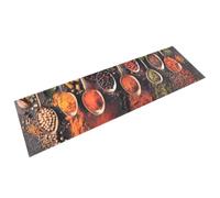 vidaXL Tappeto da Cucina Lavabile Cucchiai e Spezie 45x150 cm Velluto