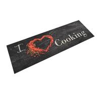 vidaXL Tappeto da Cucina Lavabile Nero Cucinare 60x180 cm Velluto