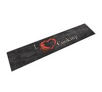 vidaXL Tappeto da Cucina Lavabile Nero Cucinare 60x300 cm Velluto