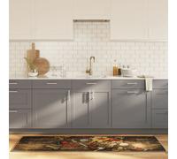 vidaXL Tappeto da Cucina Multicolore 60x180 cm Lavabile Antiscivolo
