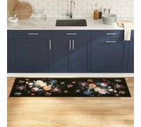 vidaXL Tappeto da Cucina Nero 180 x 60 cm Velluto