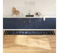 vidaXL Tappeto da Cucina Nero 300 x 60 cm Velluto