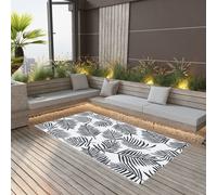 vidaXL Tappeto da Esterni ARAKIL Bianco e Nero 120x180 cm in PP
