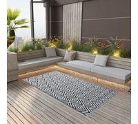 vidaXL Tappeto da Esterni ARAKIL Bianco e Nero 160x230 cm in PP