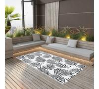 vidaXL Tappeto da Esterni ARAKIL Bianco e Nero 160x230 cm in PP