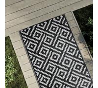 vidaXL Tappeto da Esterni ARAKIL Bianco e Nero 80x150 cm in PP