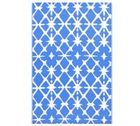 vidaXL Tappeto da Esterni ARAKIL Blu e Bianco 160x230 cm in PP